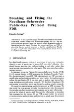 Breaking and Fixing the Needham-Schroeder Public-Key Protocol Using FDR