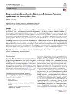Deep Learning: A Comprehensive Overview on Techniques, Taxonomy, Applications and Research Directions