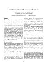 Controlling High Bandwidth Aggregates in the Network
