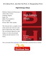 High-Entropy Alloys