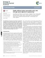 Highly efficient planar perovskite solar cells through band alignment engineering