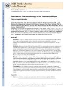 Exercise and Pharmacotherapy in the Treatment of Major Depressive Disorder