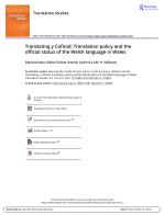 Translating y Cofnod: Translation policy and the official status of the Welsh language in Wales