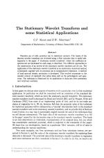 The Stationary Wavelet Transform and some Statistical Applications