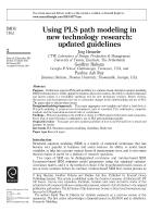 Using PLS path modeling in new technology research: updated guidelines