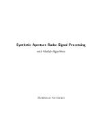Synthetic Aperture Radar Signal Processing with Matlab Algorithms
