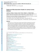 Epigenome-Wide Association Studies for common human diseases