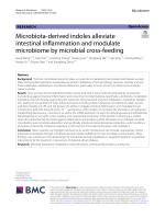 Microbiota-derived indoles alleviate intestinal inflammation and modulate microbiome by microbial cross-feeding
