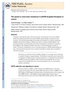 The quest to overcome resistance to EGFR-targeted therapies in cancer