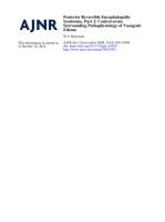 Posterior Reversible Encephalopathy Syndrome, Part 2: Controversies Surrounding Pathophysiology of Vasogenic Edema