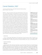 Cancer Statistics, 2007