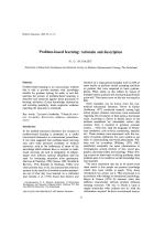 Problem-based learning: rationale and description