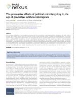 The persuasive effects of political microtargeting in the age of generative artificial intelligence