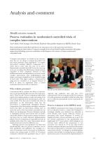 Process evaluation in randomised controlled trials of complex interventions