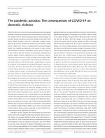 The pandemic paradox: The consequences of COVID-19 on domestic violence