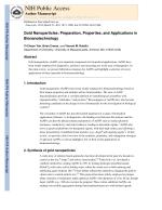 Gold Nanoparticles: Preparation, Properties, and Applications in Bionanotechnology