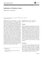 Epidemiology of Parkinson’s disease