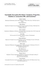 Searchable Encryption Revisited: Consistency Properties, Relation to Anonymous IBE, and Extensions