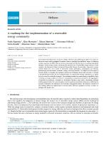A roadmap for the implementation of a renewable energy community