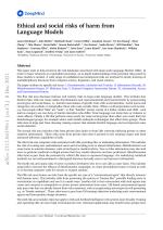 Ethical and social risks of harm from Language Models