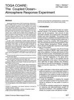 TOGA COARE: The Coupled Ocean–Atmosphere Response Experiment