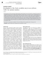 Investigation of the freely available easy-to-use software ‘EZR’ for medical statistics