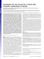 Intrahepatic fat, not visceral fat, is linked with metabolic complications of obesity