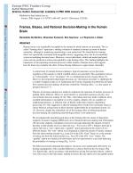 Frames, Biases, and Rational Decision-Making in the Human Brain