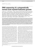 DNA sequencing of a cytogenetically normal acute myeloid leukaemia genome