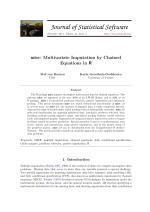 mice: Multivariate Imputation by Chained Equations in R