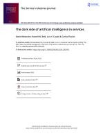 The dark side of artificial intelligence in services