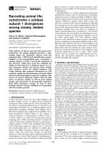 Barcoding animal life: cytochrome c oxidase subunit 1 divergences among closely related species