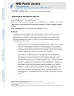 Lipid droplets and cellular lipid flux