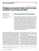 Intelligent perceptual textiles based on ionic-conductive and strong silk fibers