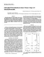Chlorophyll Determination in Intact Tissues Using N,N-Dimethylformamide