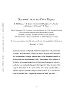 Skyrmion Lattice in a Chiral Magnet