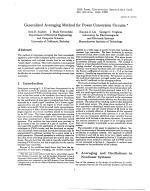 Generalized Averaging Method for Power Conversion Circuits