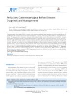 Refractory Gastroesophageal Reflux Disease: Diagnosis and Management