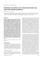 Osmolyte accumulation: can it really help increase crop yield under drought conditions?
