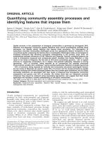 Quantifying community assembly processes and identifying features that impose them