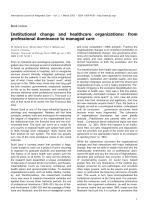 Institutional change and healthcare organizations: from professional dominance to managed care