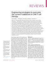Engineering strategies to overcome the current roadblocks in CAR T cell therapy