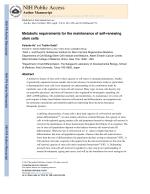 Metabolic requirements for the maintenance of self-renewing stem cells