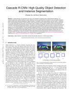 Cascade R-CNN: High Quality Object Detection and Instance Segmentation