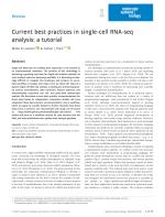Current best practices in single-cell RNA-seq analysis: a tutorial