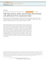 Infering tumour purity and stromal and immune cell admixture from expression data