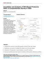 Acquisition and Analysis of DIA-Based Proteomic Data: A Comprehensive Survey in 2023