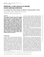 ESEffinder: a web resource to identify exonic splicing enhancers