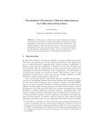 Normalized (Pointwise) Mutual Information in Collocation Extraction