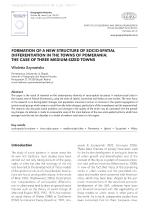 FORMATION OF A NEW STRUCTURE OF SOCIO-SPATIAL DIFFERENTIATION IN THE TOWNS OF POMERANIA: THE CASE OF THREE MEDIUM-SIZED TOWNS